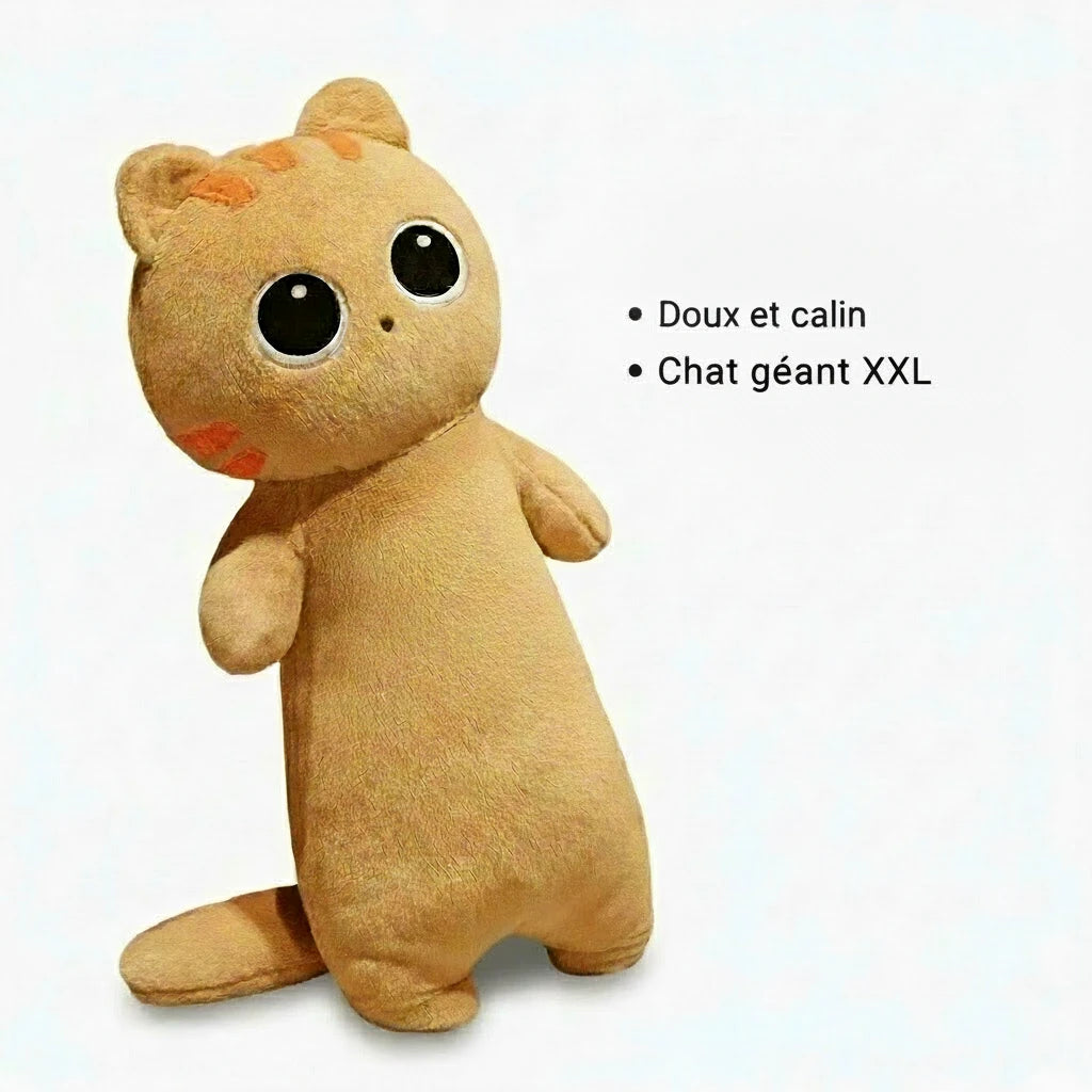 Minou Longline – Peluche Chat Géant | Douceur XXL & Compagnon Confort