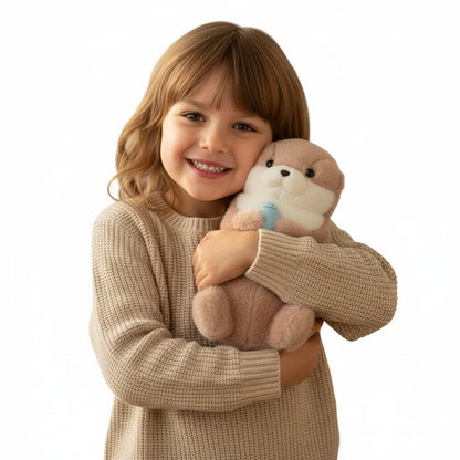 Loutre’Fishy – Peluche Loutre Pendentif | Mini Peluche Grise à Accrocher & Cadeau Adorable