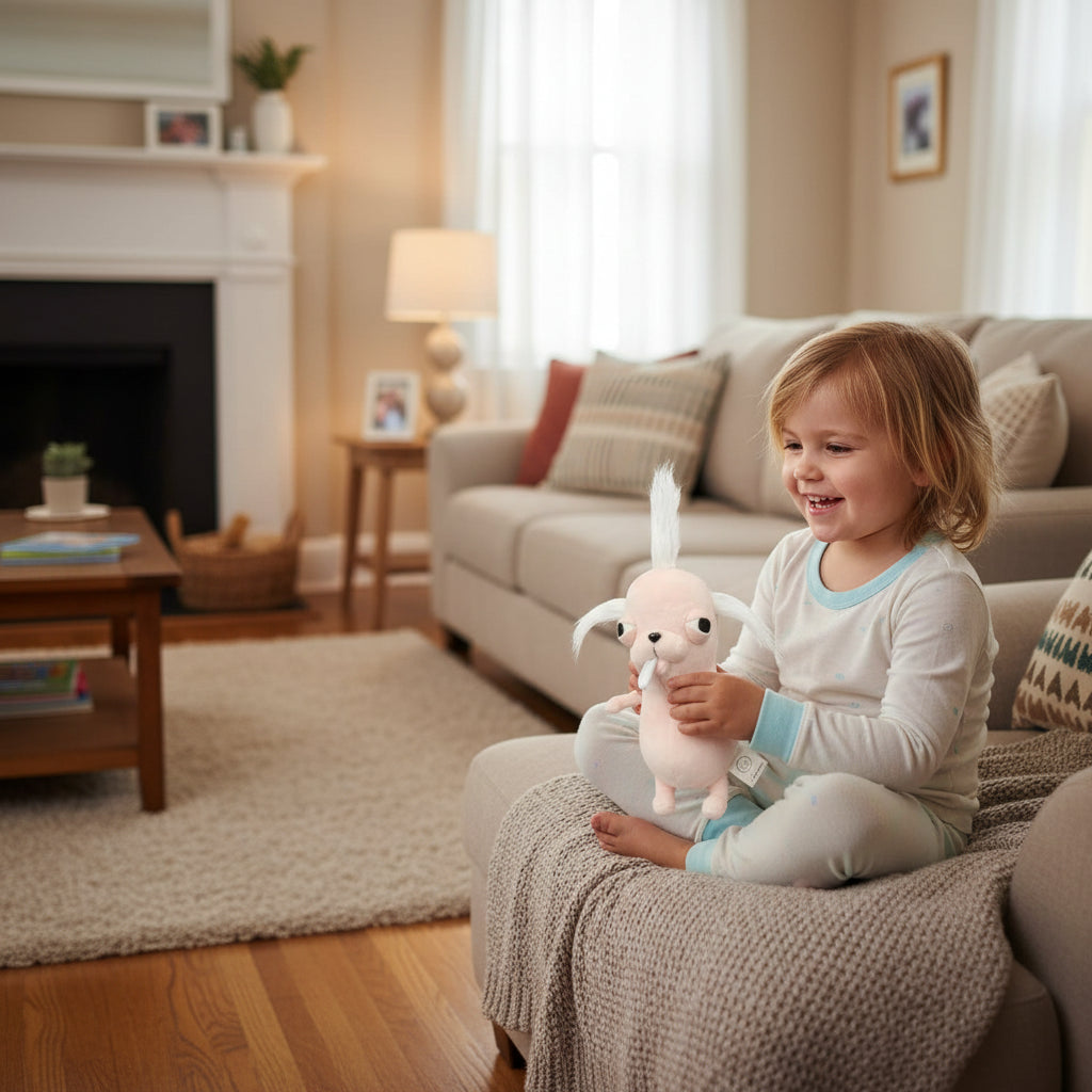 Peluche Lapin Crétin – Lapinou’Twist | Compagnon Fun et Doux pour Enfants et Cadeau Original