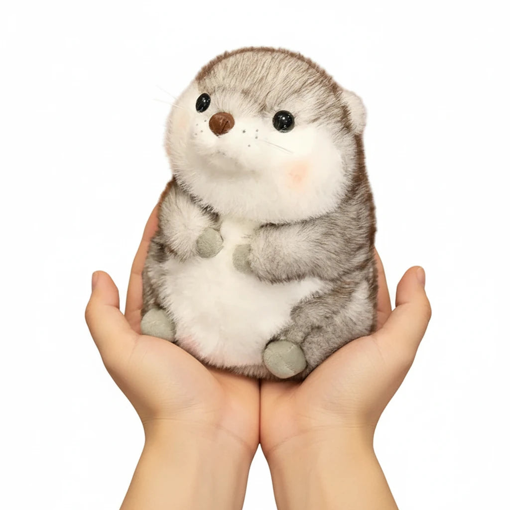 Loutre’Puff – Peluche Loutre Grise | Peluche Douce & Compagnon Apaisant pour Tous Âges