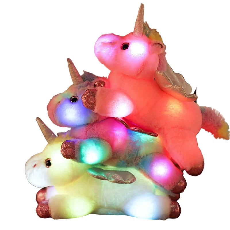 LumiCorn – Peluche Licorne Oreiller Lumineuse | Compagnon Doux et Relaxant pour Cadeau
