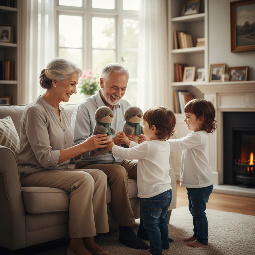 Loutre’Chic – Peluche Loutre à Écharpe | Peluche Élégante et Douce pour Cadeau Enfant ou Collection
