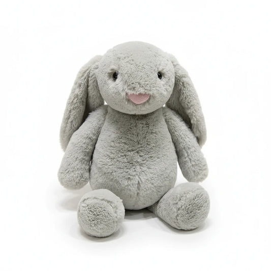 Lapin’Doux – Peluche Lapin Gris Ultra Doux | Compagnon Réconfortant et Adorable pour Enfants