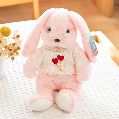 Lapinou Chuchotis – Peluche Lapin à Petit Pull Tricoté | Compagnon Doux et Charmant pour Enfants