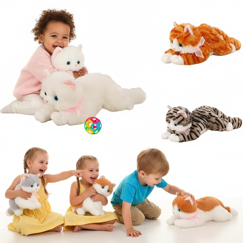 Mika le Chat Douillet – Peluche Chat Réaliste | Compagnon Ultra Doux & Expressif