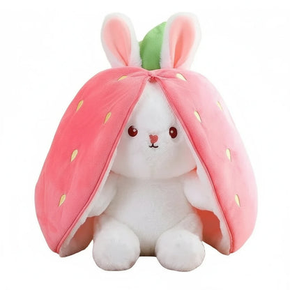 Lapinou Fraise & Carotte – Peluche Lapin Ultra Douce | Peluche Lapin Fraise & Carotte | Compagnon Doux & Cadeau Original
