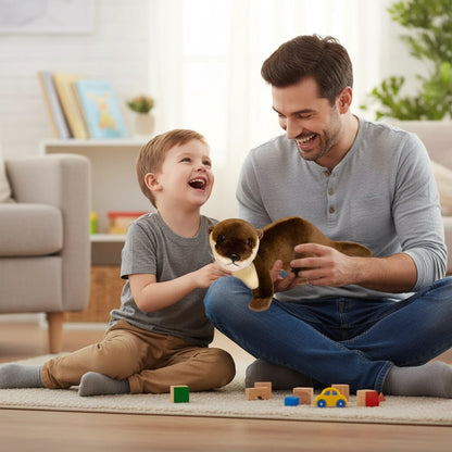 Loutre’Douce – Peluche Loutre Debout et Assise | Peluche Brune Ultra Douce & Cadeau Idéal pour Enfants