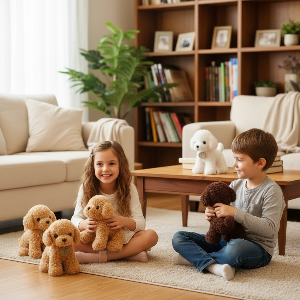 Peluche Caniche – Teddy’Curly | Compagnon Doux et Adorable pour Enfants et Collectionneurs