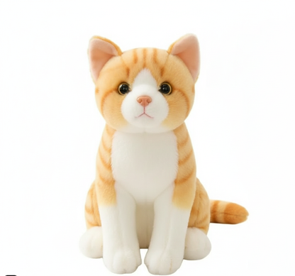 Miaousoft – Peluche Chat Tigré Couché | Douceur Relaxante & Compagnon Confortable