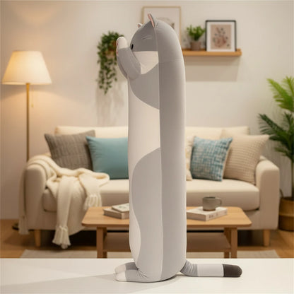 Peluche Chat Oreiller Géante –  ChatMallow  | Coussin Doux & Confort XXL