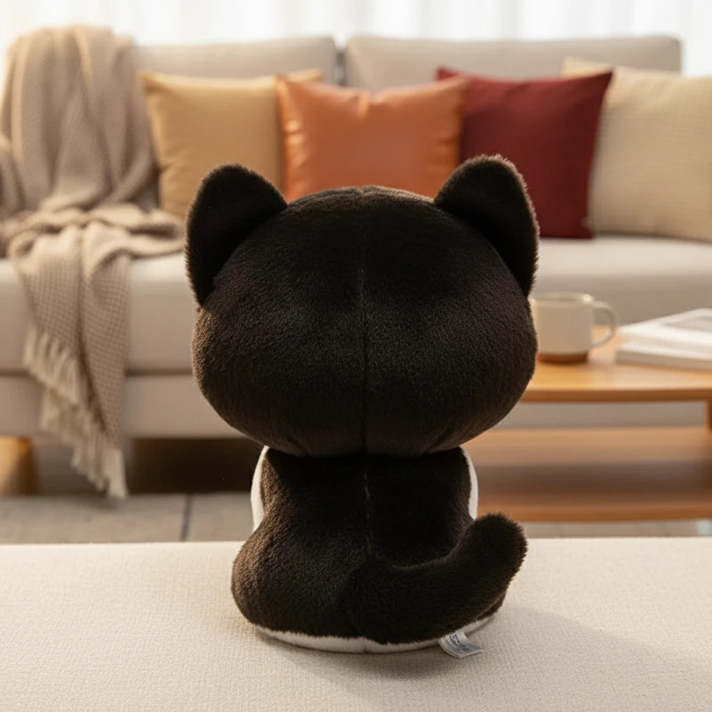 Peluche Oreiller Chat Grands Yeux – Mimi ZenCat  | Compagnon Unique pour Rêves Doux