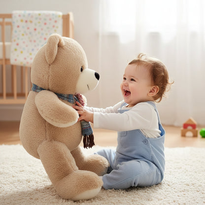 Nounoursin – Peluche Ours XXL avec Rose | Compagnon Doux et Cadeau Romantique