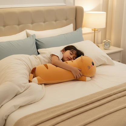 Félix le Longou – Peluche Oreiller Chat Décoratif | Douceur Élégante pour la Maison