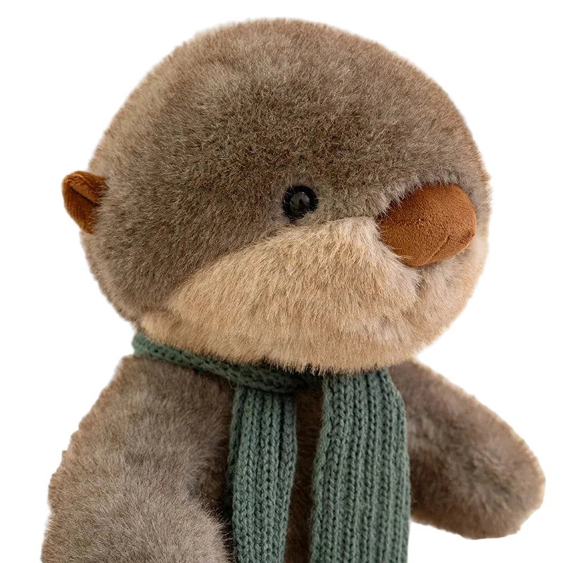 Loutre’Chic – Peluche Loutre à Écharpe | Peluche Élégante et Douce pour Cadeau Enfant ou Collection