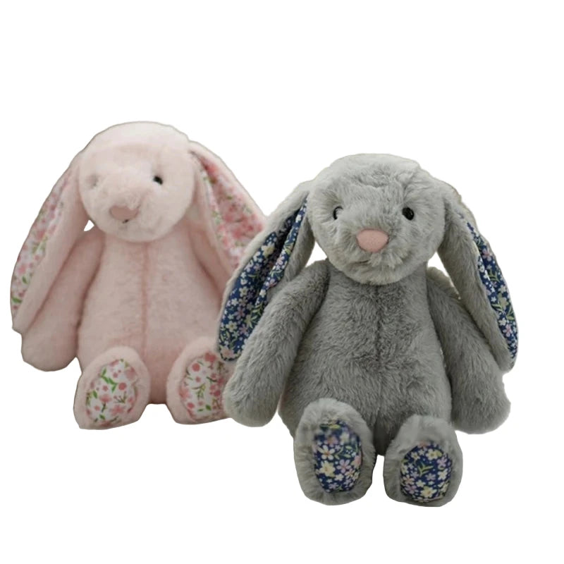 Bonnie Fleurie – Peluche Lapin aux Oreilles Fleuries | Compagnon Doux et Adorable pour Cadeau Enfant