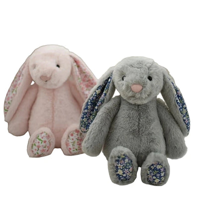 Bonnie Fleurie – Peluche Lapin aux Oreilles Fleuries | Compagnon Doux et Adorable pour Cadeau Enfant