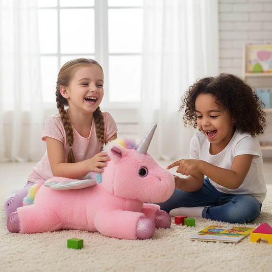 LumiCorn – Peluche Licorne Oreiller Lumineuse | Compagnon Doux et Relaxant pour Cadeau